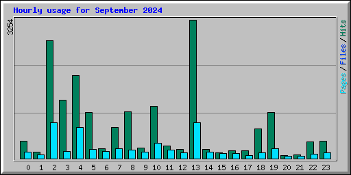 Hourly usage for September 2024