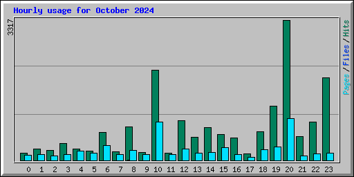 Hourly usage for October 2024